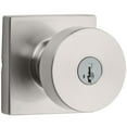 thumbnail image 1 of Pismo Square Keyed Entry Knob featuring SmartKey Security in Satin Nickel, 1 of 7
