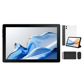 Pisodawn PA10L,Android 15 Tablet,10.1 Inch Tablets,WiFi 6,64GB,2 in 1 Tablets with Keyboard,White