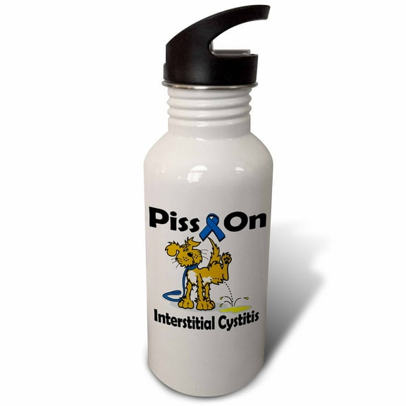 Piss On Interstitial Cystitis Awareness Ribbon Cause Design 21 oz Sports Water Bottle wb-115863-1