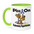thumbnail image 1 of 3dRose, Piss On Pulmonary Hypertension Awareness Ribbon Cause Design, 11oz Two-Tone Green Mug, 1 of 3
