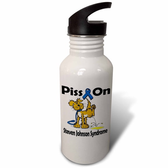 Piss On Steven Johnson Syndrome Awareness Ribbon Cause Design 21 oz Sports Water Bottle wb-115940-1
