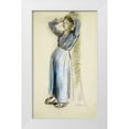 thumbnail image 1 of Pissarro, Camille 10x14 White Modern Wood Framed Museum Art Print Titled - Country Girl Leaning Against a Tree, 1 of 4