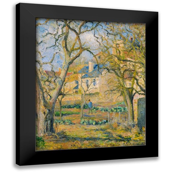 Pissarro, Camille 12x14 Black Modern Framed Museum Art Print Titled - Vegetable Garden