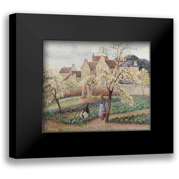 Pissarro, Camille 13x12 Black Modern Framed Museum Art Print Titled - Plum Trees In Blossom