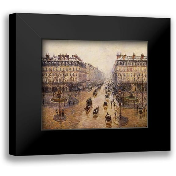 Pissarro, Camille 13x12 Black Modern Framed Museum Art Print Titled - The Avenue De LOpera