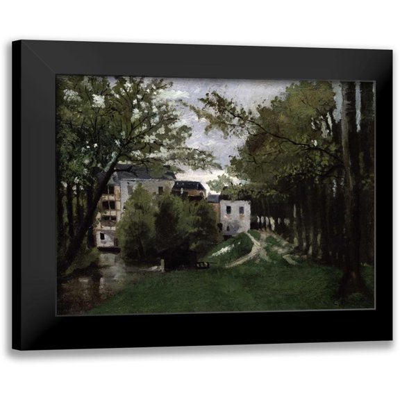 Pissarro, Camille 14x11 Black Modern Framed Museum Art Print Titled - Le Moulin a La Roche Guyon