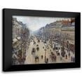 thumbnail image 1 of Pissarro, Camille 14x12 Black Modern Framed Museum Art Print Titled - Boulevard Montmartre, Morning, Cloudy Weather, 1 of 5