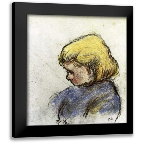 Pissarro, Camille 15x16 Black Modern Framed Museum Art Print Titled - Portrait of Ludovico-Rodo-Pissaro C.