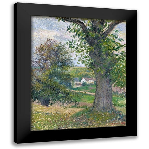 Pissarro, Camille 15x18 Black Modern Framed Museum Art Print Titled - Chestnut trees in Osny