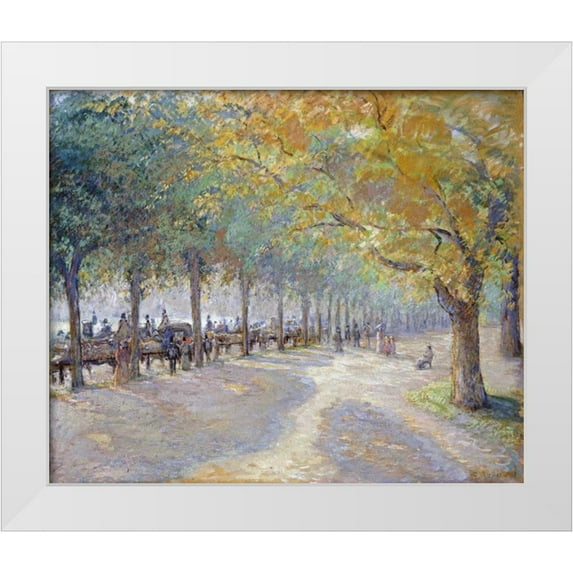 Pissarro, Camille 17x15 White Modern Wood Framed Museum Art Print Titled - Hyde Park, London