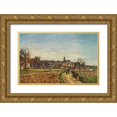 thumbnail image 1 of Pissarro, Camille 18x13 Gold Ornate Wood Framed with Double Matting Museum Art Print Titled - View Of Pontoise 1873, 1 of 4