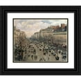 thumbnail image 1 of Pissarro, Camille 18x15 Black Ornate Wood Framed with Double Matting Museum Art Print Titled - Boulevard Montmartre, Afternoon Sun, 1897, 1 of 4