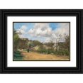 thumbnail image 1 of Pissarro, Camille 24x17 Black Ornate Wood Framed with Double Matting Museum Art Print Titled - View from Louveciennes, 1 of 4