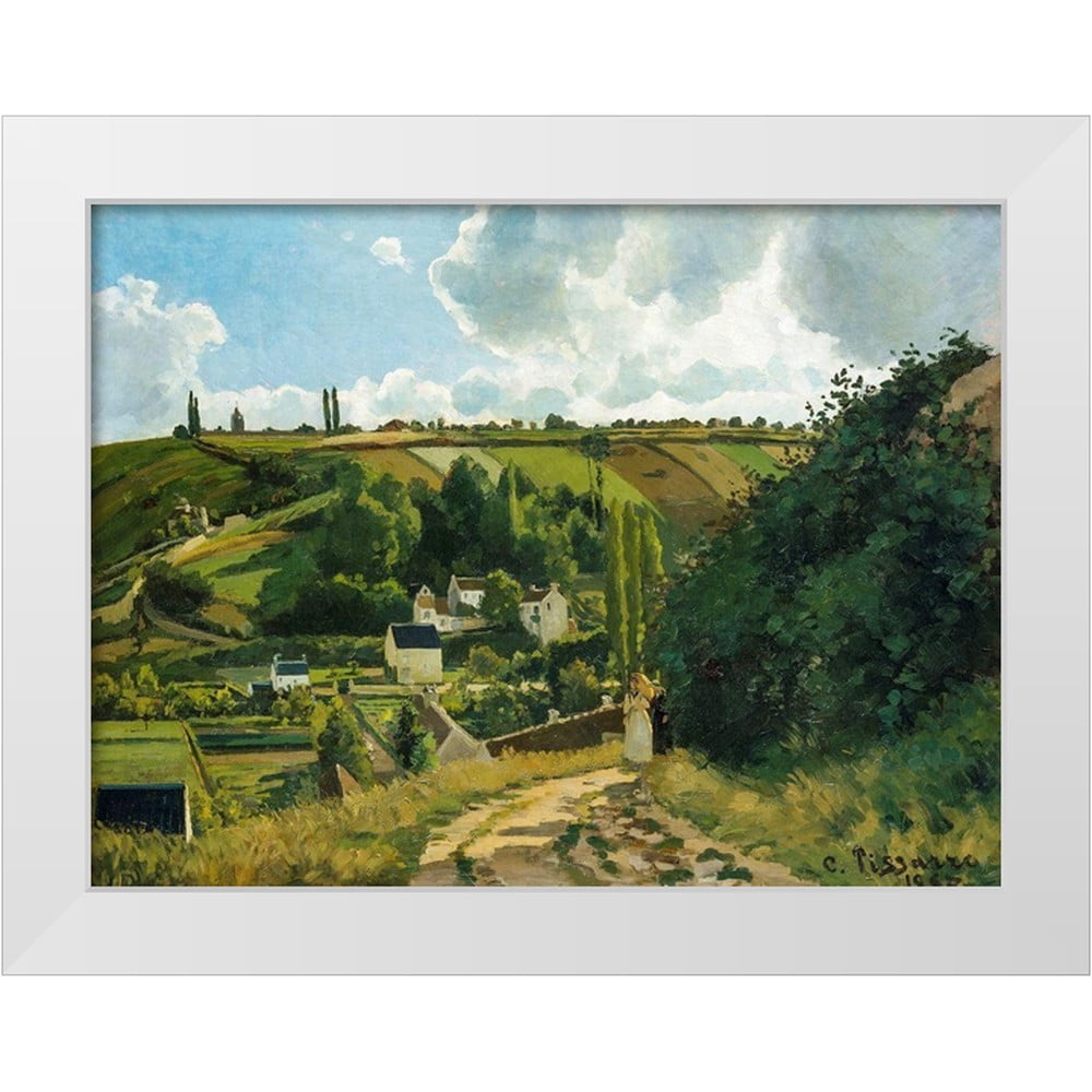 Pissarro, Camille 24x19 White Modern Wood Framed Museum Art Print