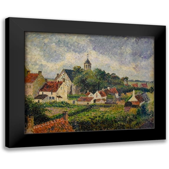 Pissarro, Camille 24x20 Black Modern Framed Museum Art Print Titled - The village of Knokke