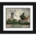 thumbnail image 1 of Pissarro, Camille 24x20 Black Ornate Wood Framed with Double Matting Museum Art Print Titled - Moulin a Knocke, Belgique, 1 of 4