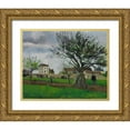 thumbnail image 1 of Pissarro, Camille 24x20 Gold Ornate Wood Framed with Double Matting Museum Art Print Titled - Apple Trees at Pontoise, the House of Pere Gallien, 1 of 4