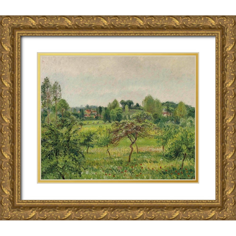 Pissarro, Camille 32x26 Gold Ornate Wood Framed with Double