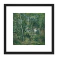 thumbnail image 1 of Pissarro Edge Of Woods Near LHermitage Pontoise 8X8 Inch Square Wooden Framed Wall Art Print Picture with Mount, 1 of 4