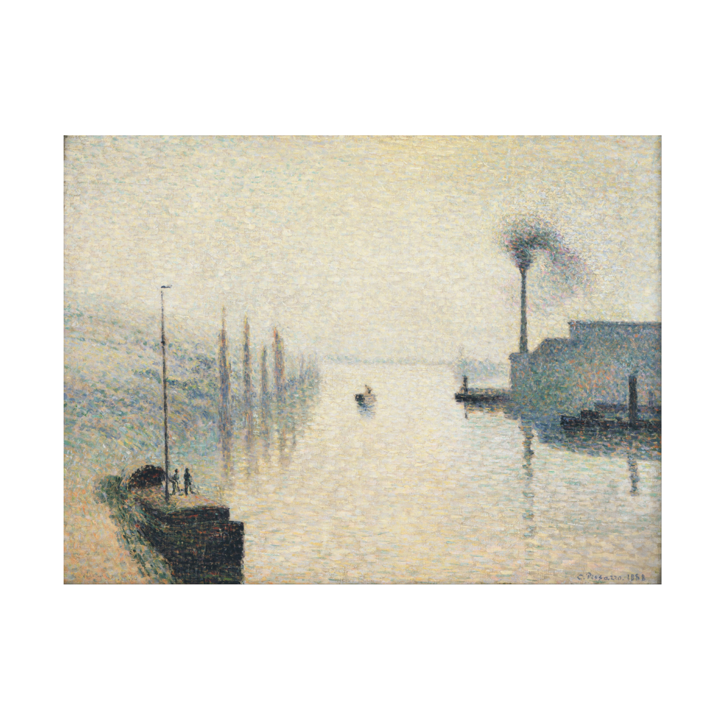 Pissarro 'Rouen, the effect of fog' Canvas Art