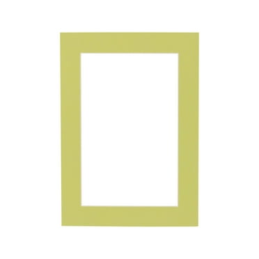 Pistachio Acid Free 11x14 Picture Frame Mats with White Core Bevel Cut for 8x10 Pictures - Fits
