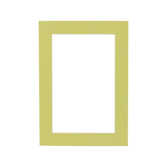 Pistachio Acid Free 5x7 Picture Frame Mats with White Core Bevel Cut for 4x6 Pictures - Fits 5x7