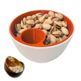thumbnail image 1 of Pistachio Bowl Set With Storage Holder Large Double Dish Snack Serving Bowl For Edamame Cherries Popcorn Fruits, 1 of 6