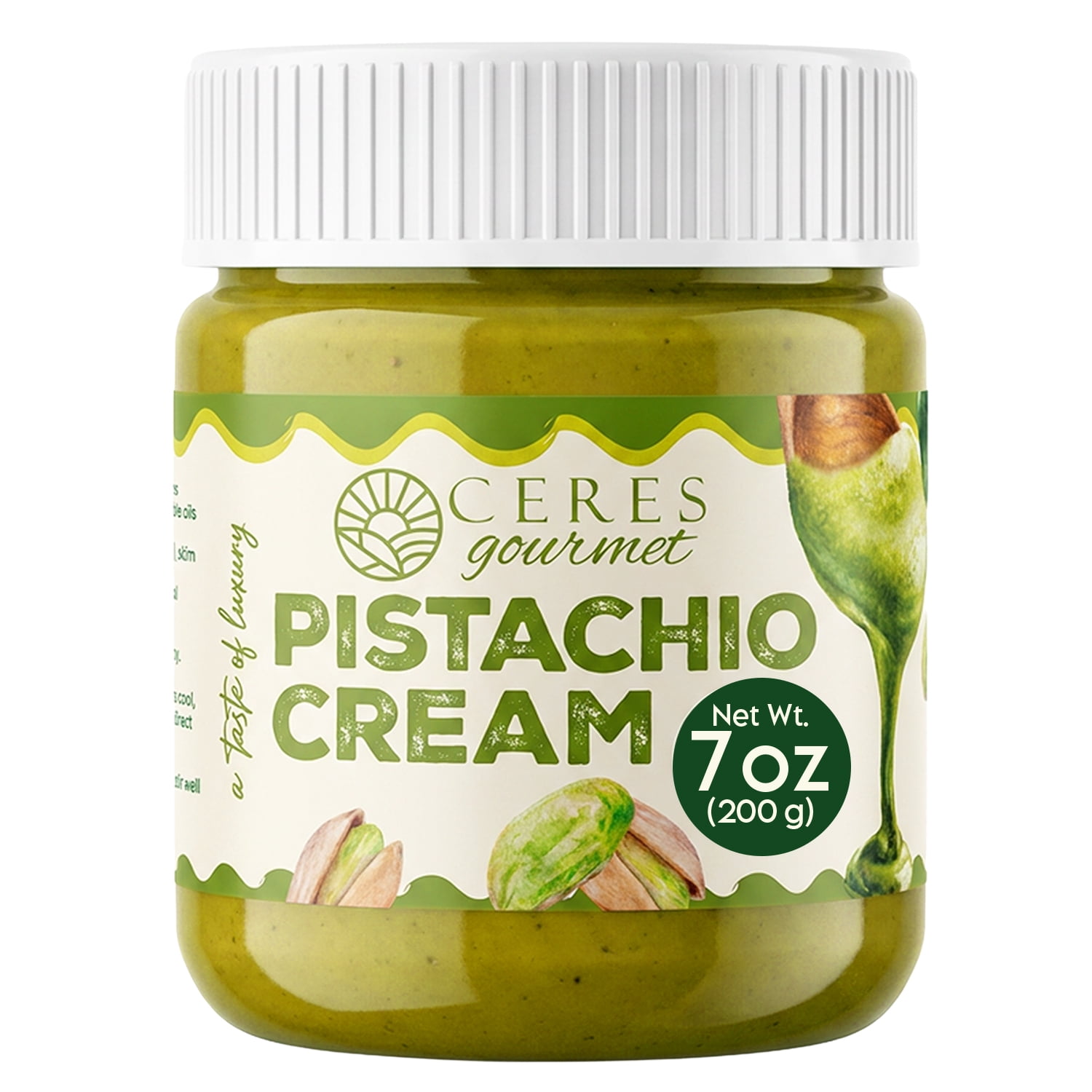 Ceres Gourmet Spreadable Pistachio Cream, Sweet Pistachio Filling