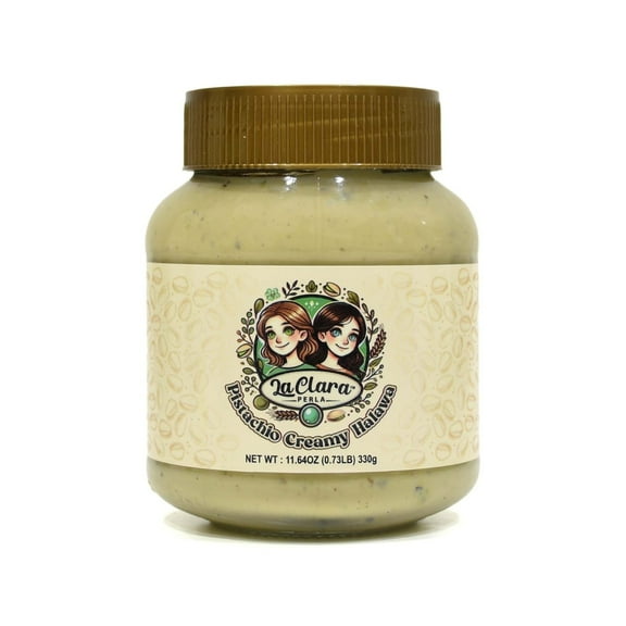 Pistachio Creamy Halawa (Halva) Spread, Halawa Cream (for Dubail Chocolate) - 11.64oz (330g)