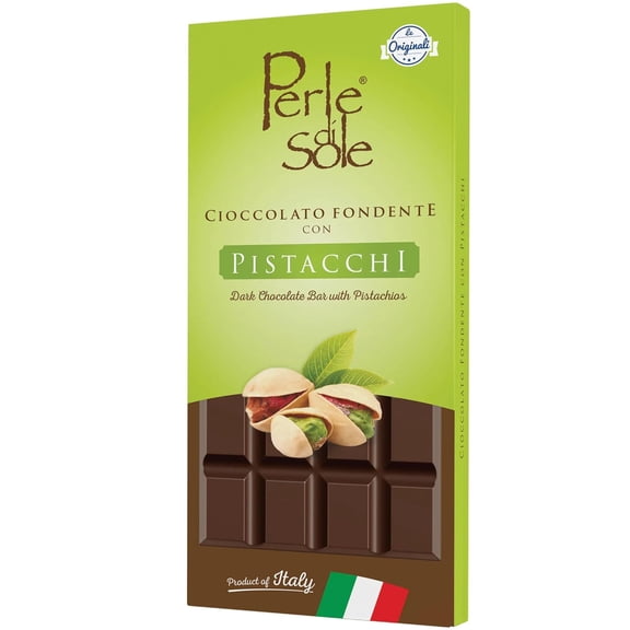 Pistachio Dark Italian Chocolate Bar