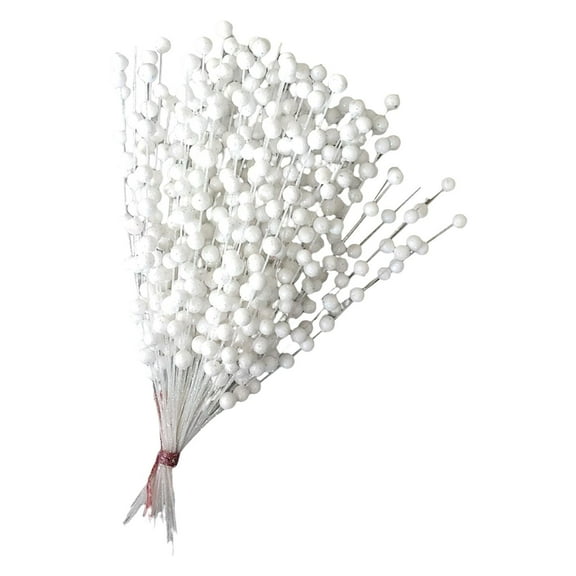 Pistachio Simulation Stems Bouquet Decorative for Living Room Christmas Ornament White