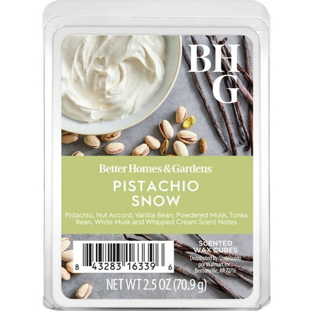 Better Homes and Gardens Pistachio Snow Scented Wax Melts, 2.5oz (1-Pack)