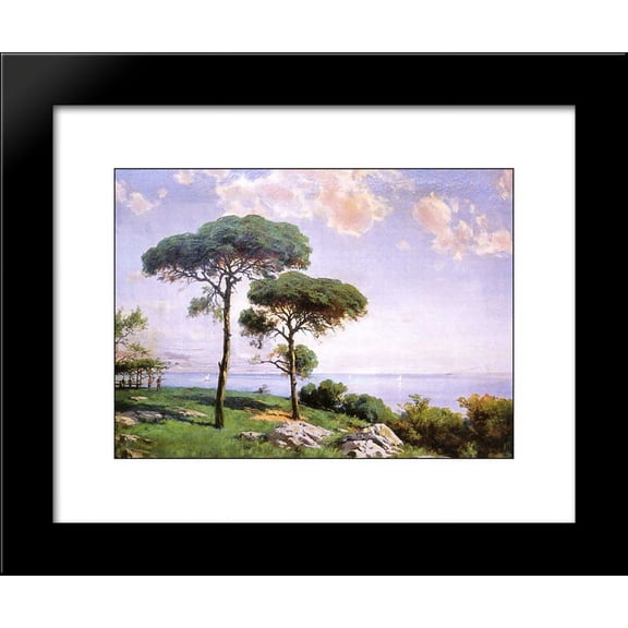 Pistachio Trees 20x24 Framed Art Print by Hoca Ali Riza