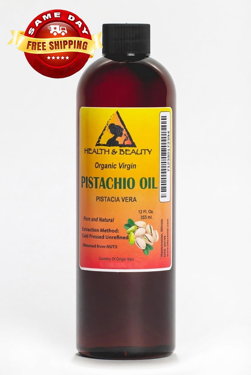 Pistachio Oil Unrefined Organic Carrier Virgin Cold Pressed Pure HEALTH & BEAUTY - 12 oz