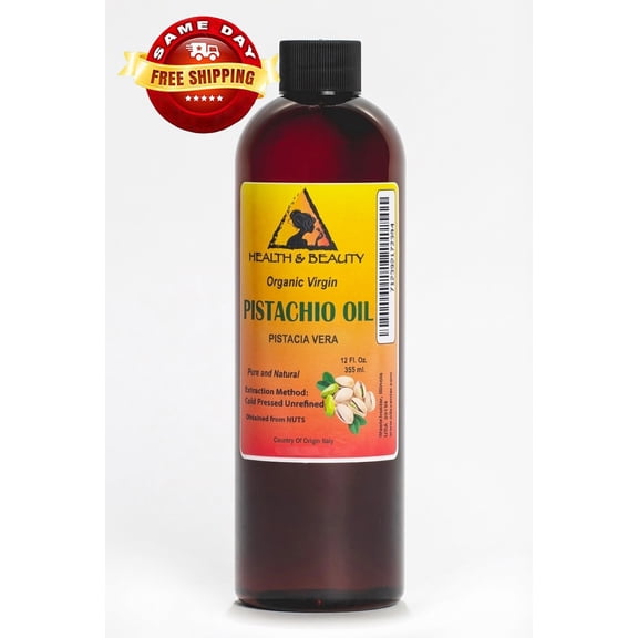 Pistachio Oil Unrefined Organic Carrier Virgin Cold Pressed Pure HEALTH & BEAUTY - 24 oz