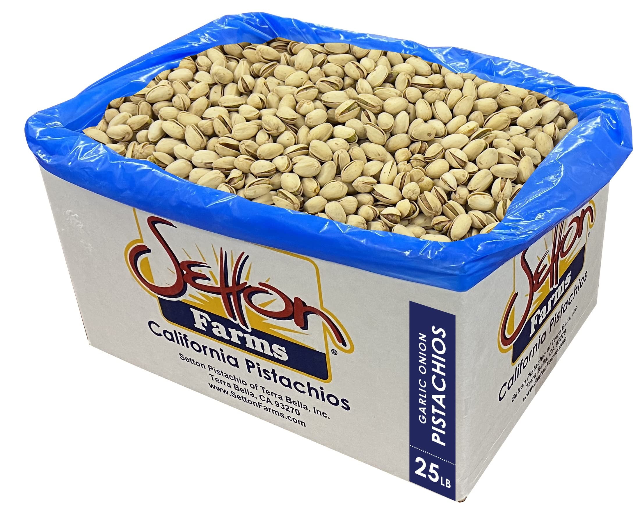 Pistachios Galic & Onion Seasoned, 25 Lbs. Bulk Case, Kosher