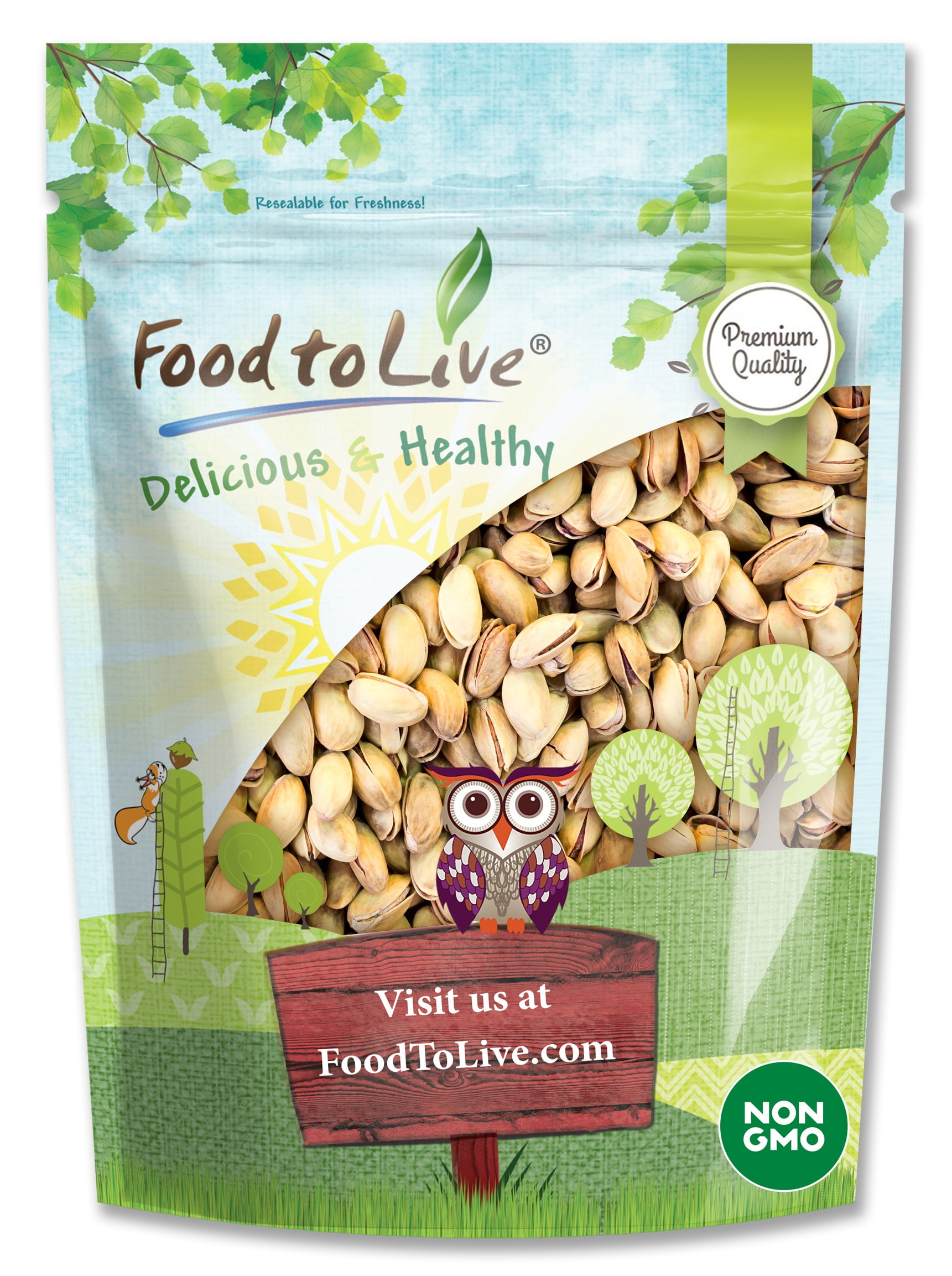 Pistachios Roasted and Salted, 0.5 Pounds — Vegan — by Food to Live
