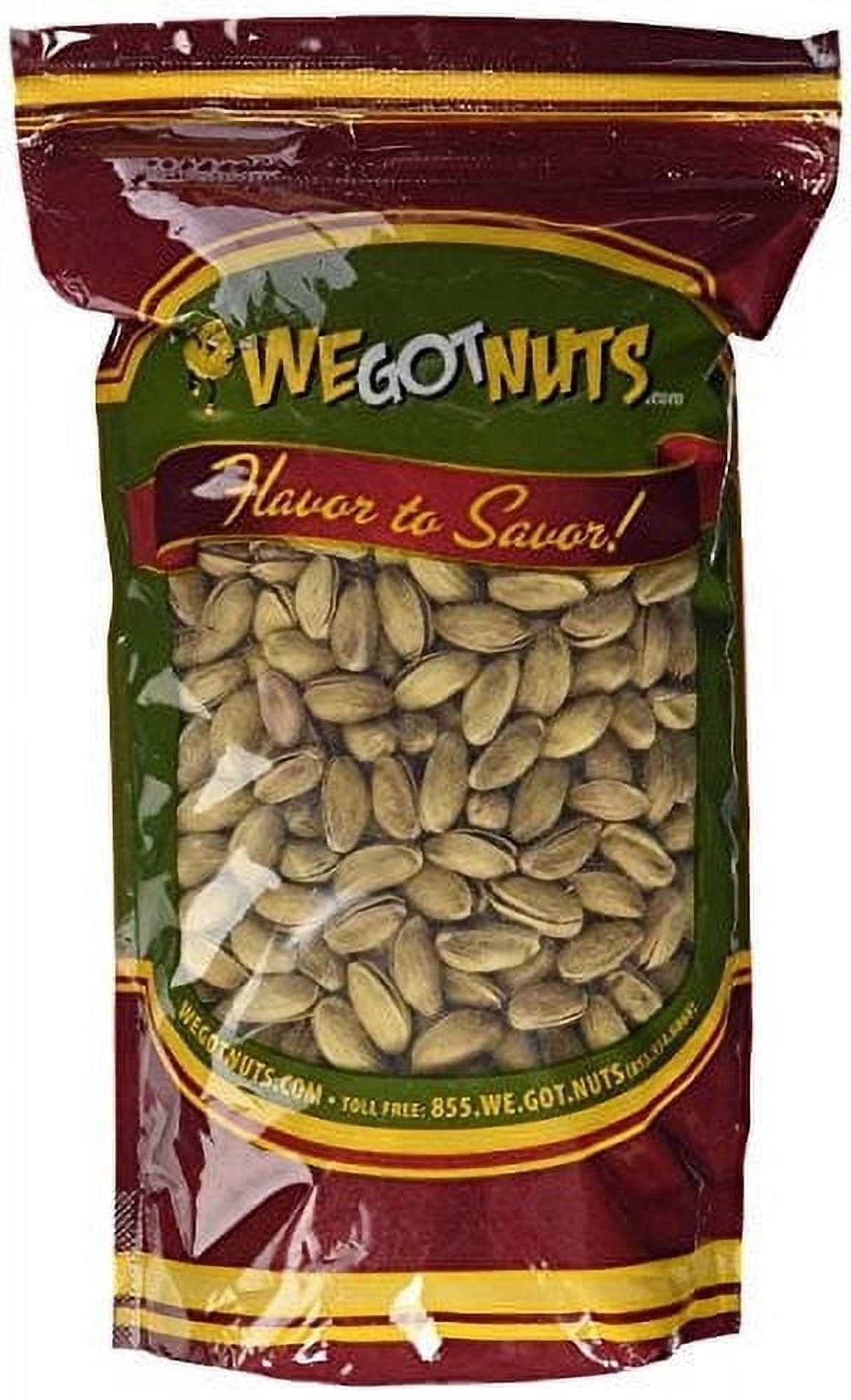 We Got Nuts Turkish Antep Pistachios, Roasted Salted Nuts in Shell, Kosher, 1 lb, 16 oz, Resealable Pouch