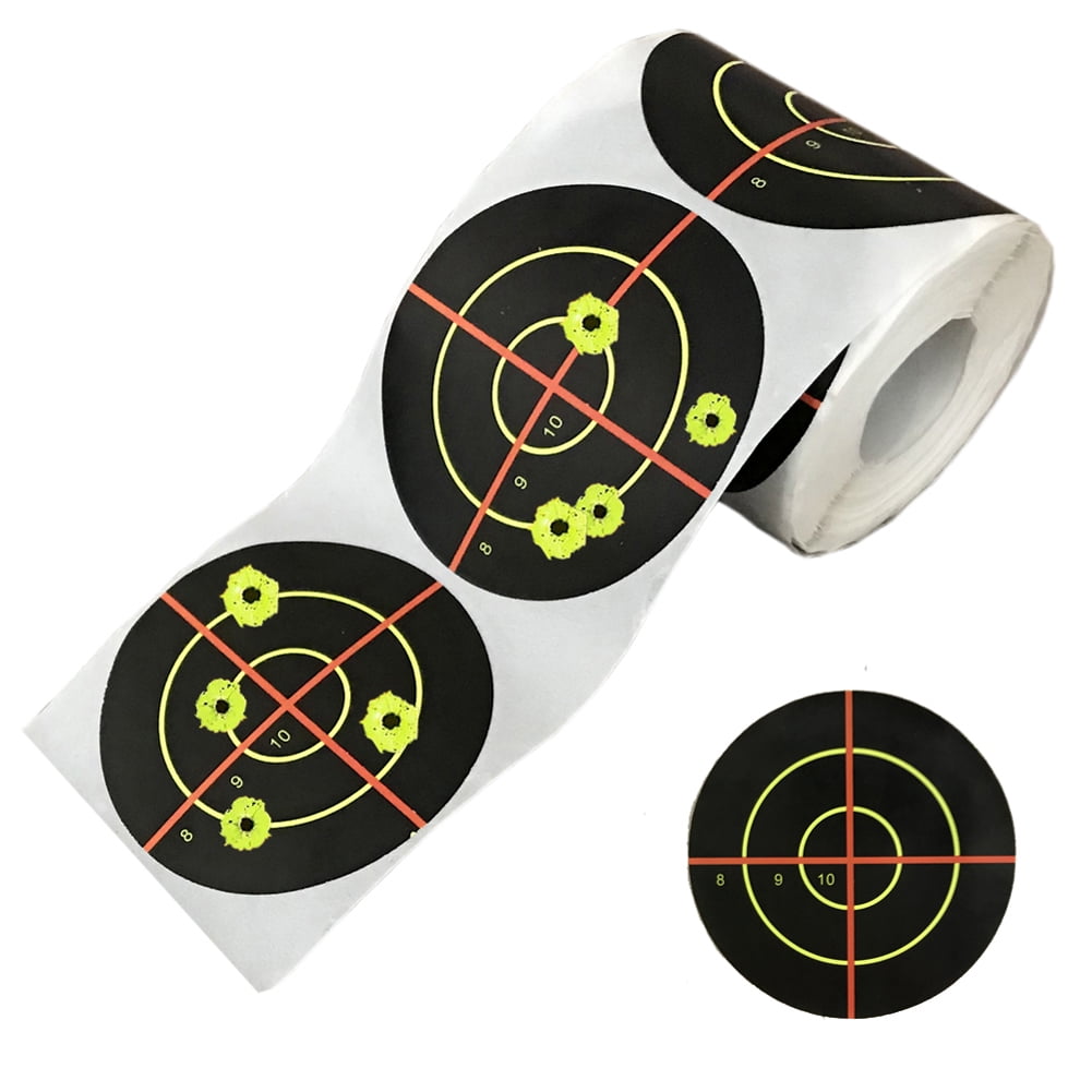 Atflbox 50pcs 12 Paper Target Splatter Paper Shooting Target, Stick  Splatter Reactive Targets, Paper Target with Cover-up Patches for BB Gun,  Rifle