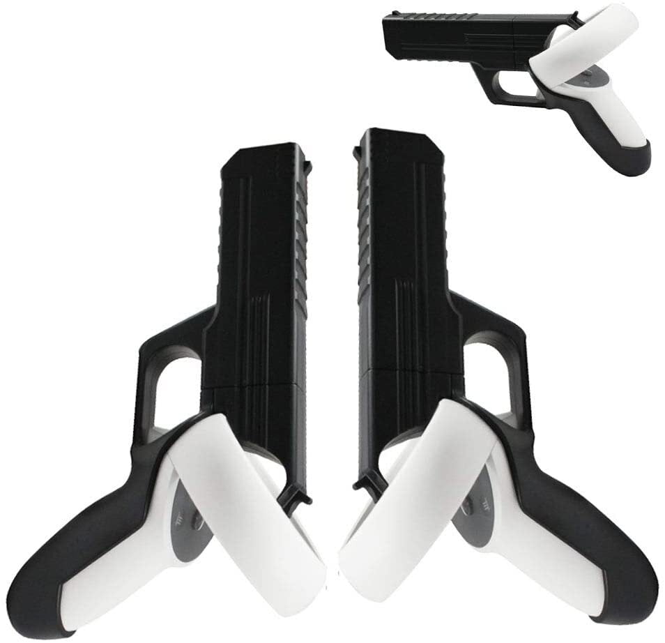 Pistol Grip for Oculus Quest 2 Controllers VR, Oculus 2 Gun Stock Accessories, Enhanced Shooting