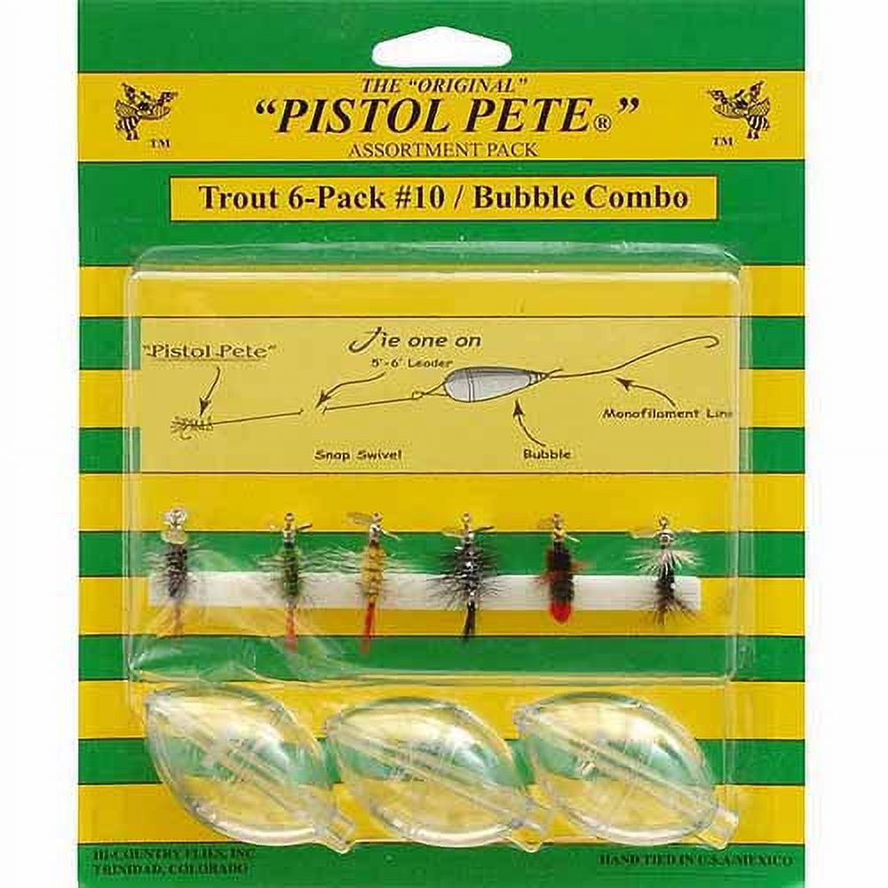 Pistol Pete Fly Lure and Bubble Float Assortment Pack Fishing Terminal  Tackle Set 