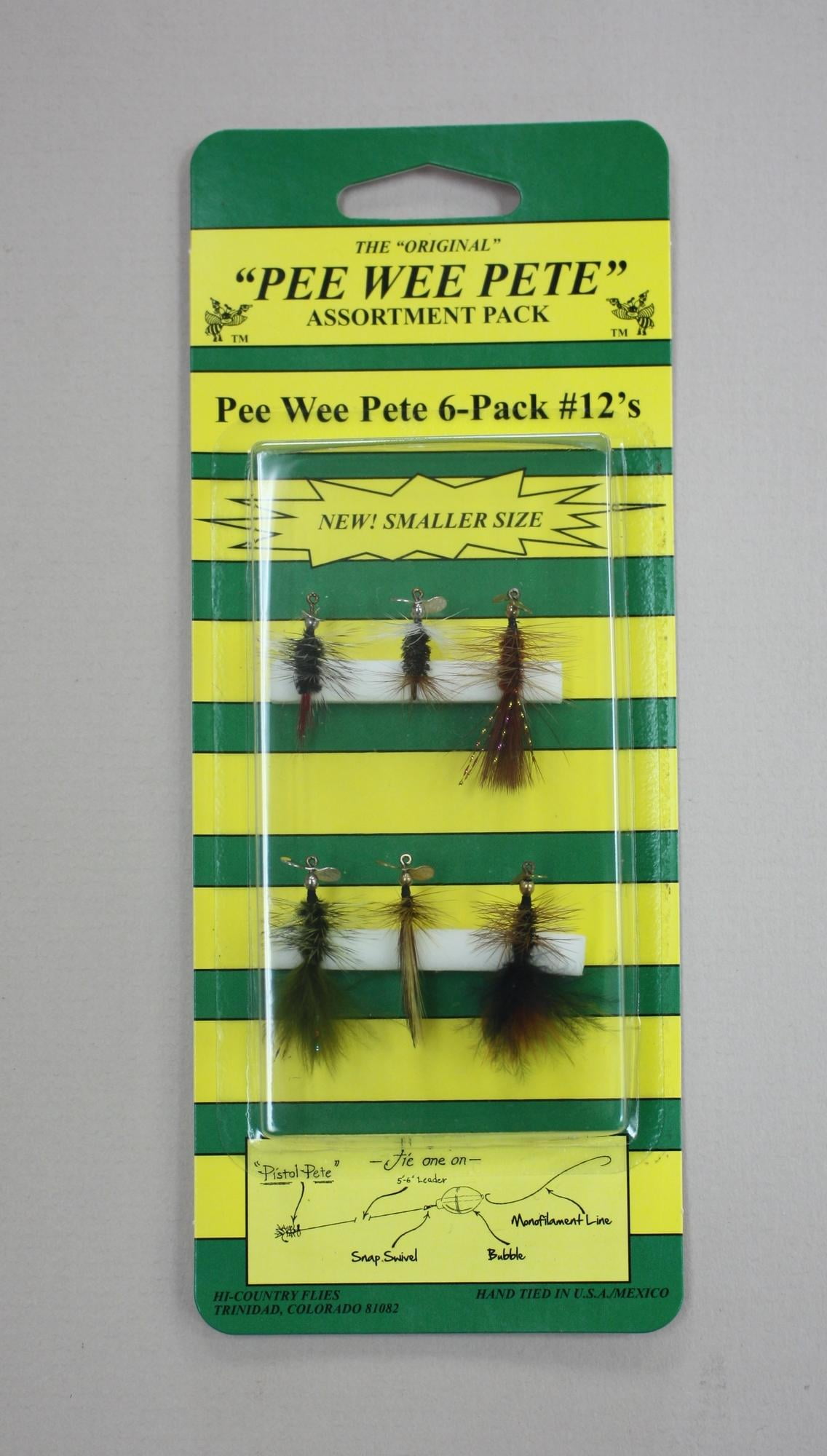 Pistol Pete Hi-Country Pee Wee Spinner Flies Universal Fishing Lure,  Assorted, Size 12 , 6-pack, Flies & Poppers