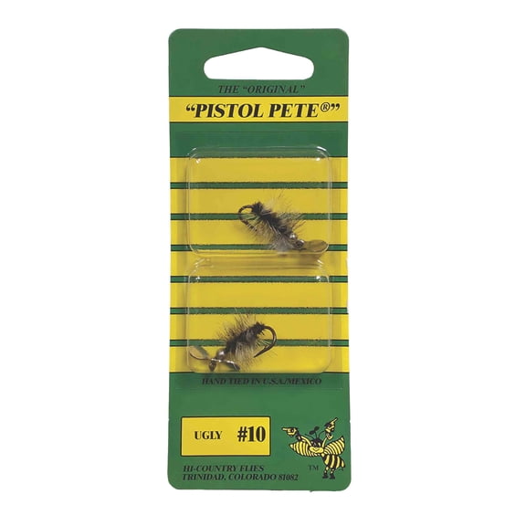 Pistol Pete's Hi-Country Spinner Flies Universal Fishing Lure, Renegade, Size 10 , 2-pack, Flies
