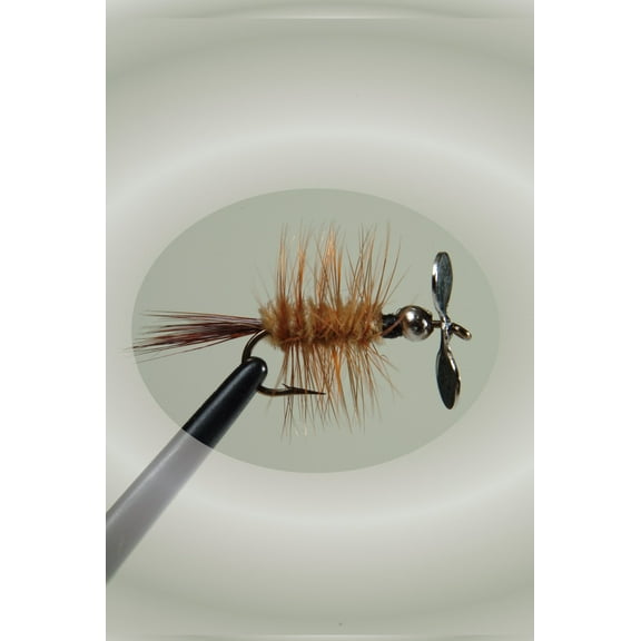 Pistol Pete's Freshwater Fly Fishing Lure for Trout & Panfish, Size 10, Ginger, 2-pack