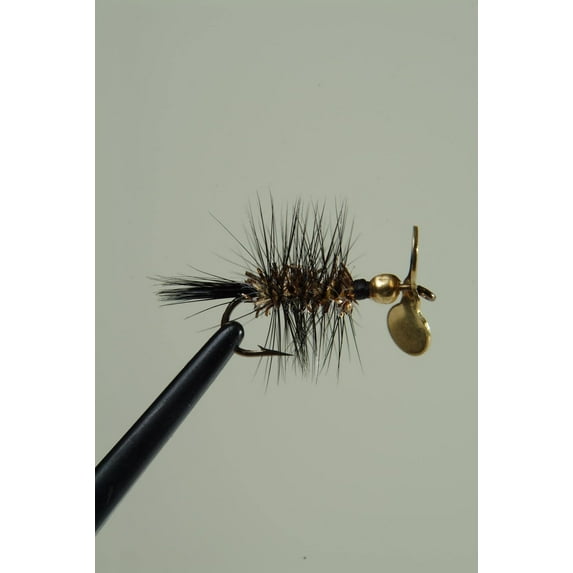 Pistol Pete's Freshwater Fly Fishing Lure for Trout & Panfish, Size 10, Gold Sparkle, 2-pack