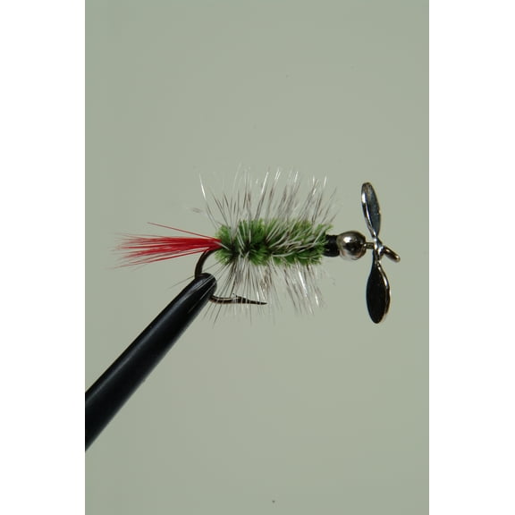 Pistol Pete's Freshwater Fly Fishing Lure for Trout & Panfish, Size 10. Green, 2-pack