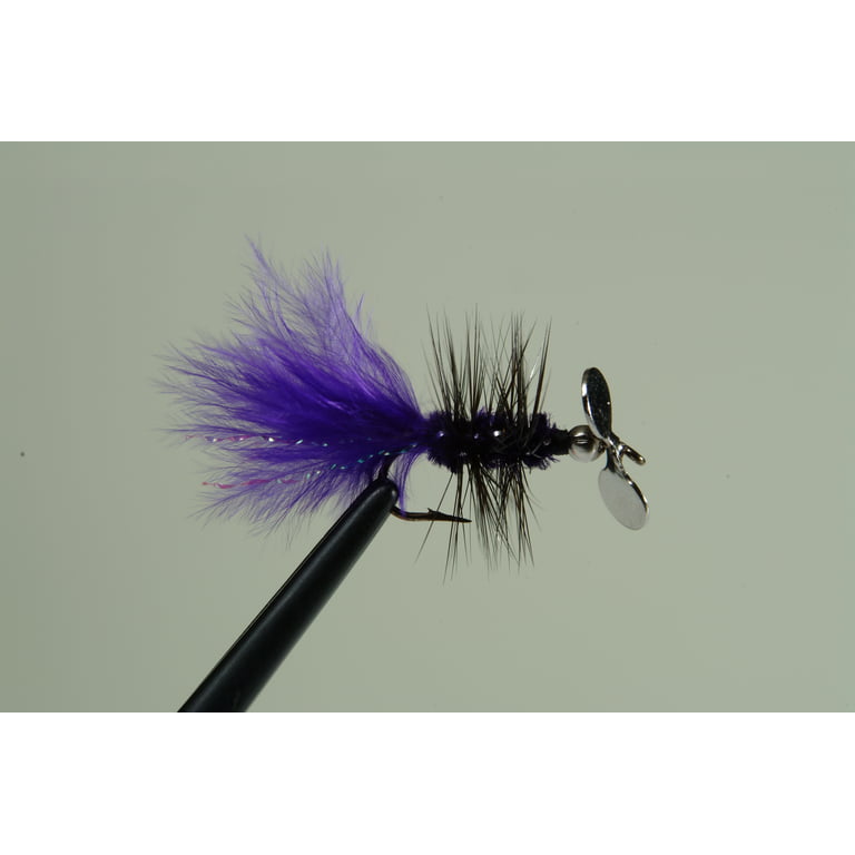 Pistol Pete's Freshwater Fly Fishing Lure for Trout & Panfish, Size 10,  Purple, 2-pack 