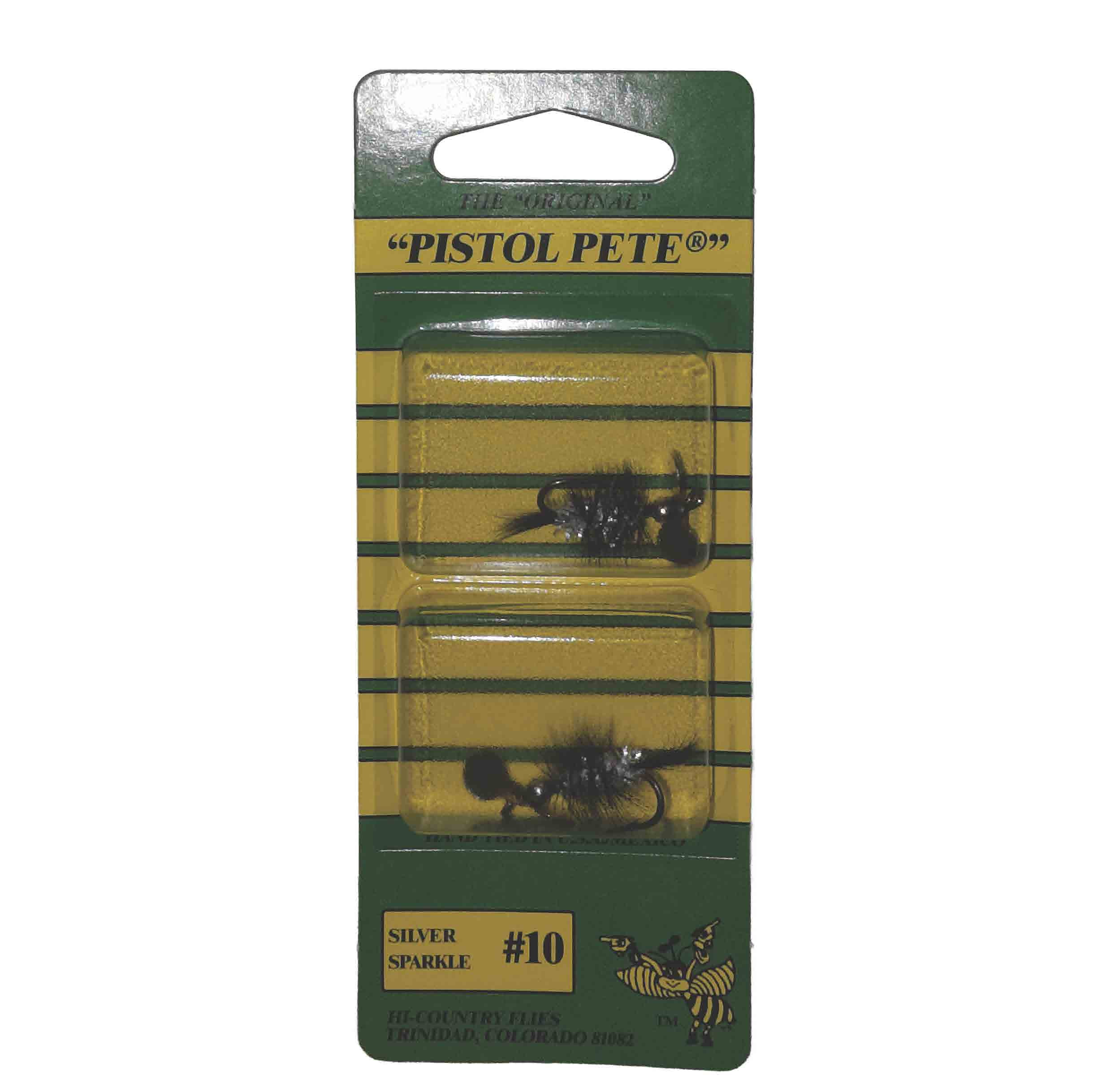 Pistol Pete's Freshwater Fly Fishing Lure for Trout & Panfish, Size 10, Rainbow, 2-pack