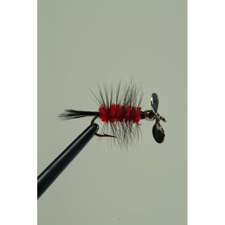 Pistol Pete's Freshwater Fly Fishing Lure for Trout & Panfish, Size 10,  Red, 2-pack