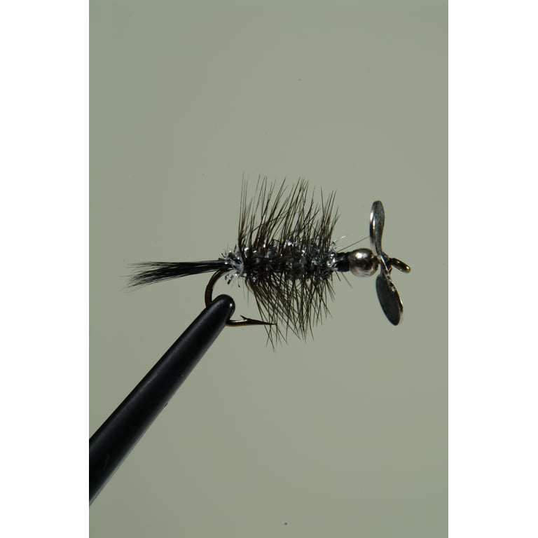 Pistol Pete's Freshwater Fly Fishing Lure for Trout & Panfish, Size 10,  Silver Sparkle, 2-pack